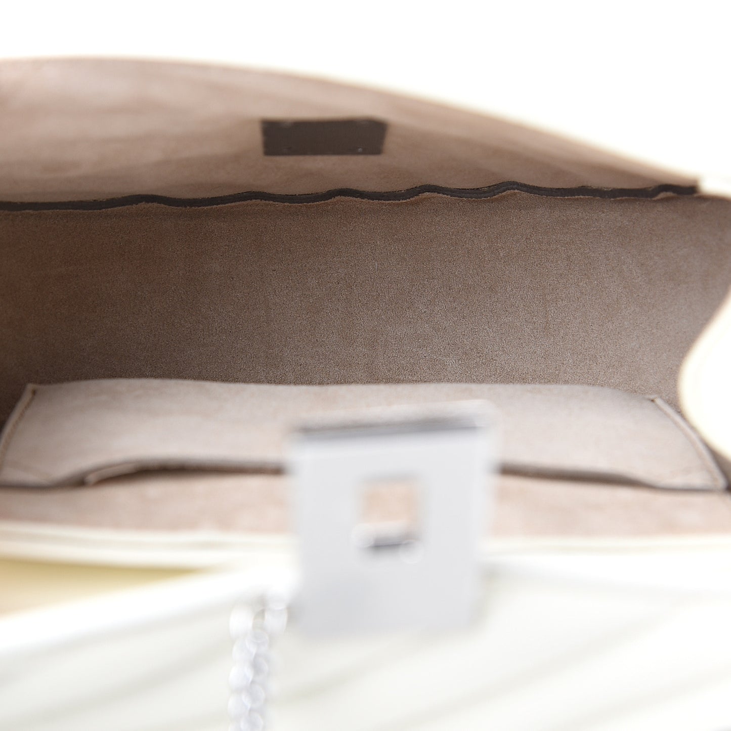 Calfskin Quilted Mini Drew Bijou Shoulder Bag Natural White