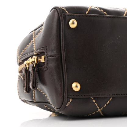 Chanel Calfskin Wild Stitch Chain Bag Brown 8 of 11