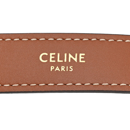 Celine Triomphe Canvas Calfskin Ava Shoulder Bag Tan 6 of 9