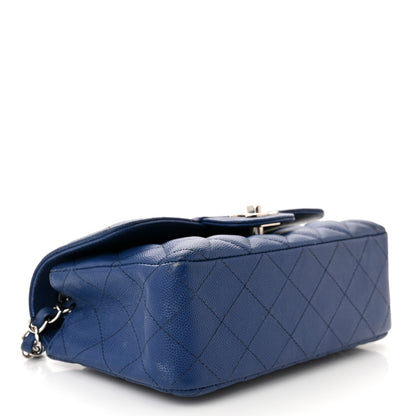 Chanel Caviar Quilted Mini Rectangular Flap Blue 4 of 18