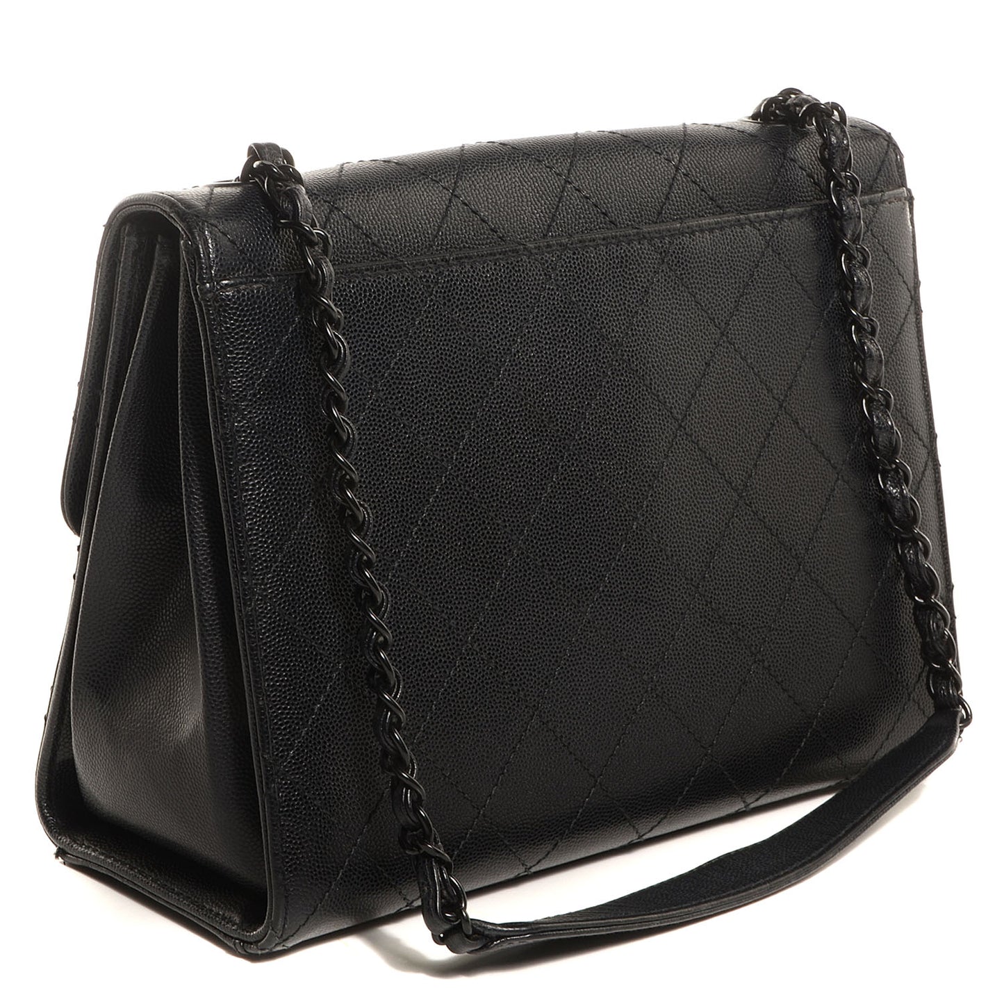 Caviar Mademoiselle Flap Bag Black