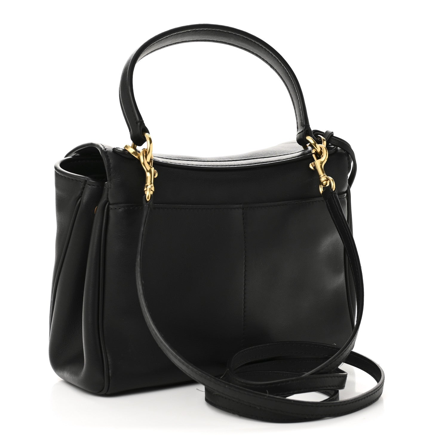 Balenciaga Natural Smooth Calfskin Mini Rodeo Top Handle Handbag Black 3 of 10