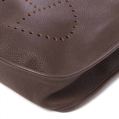 Hermes Taurillon Clemence Evelyne PM Chocolate 4 of 8