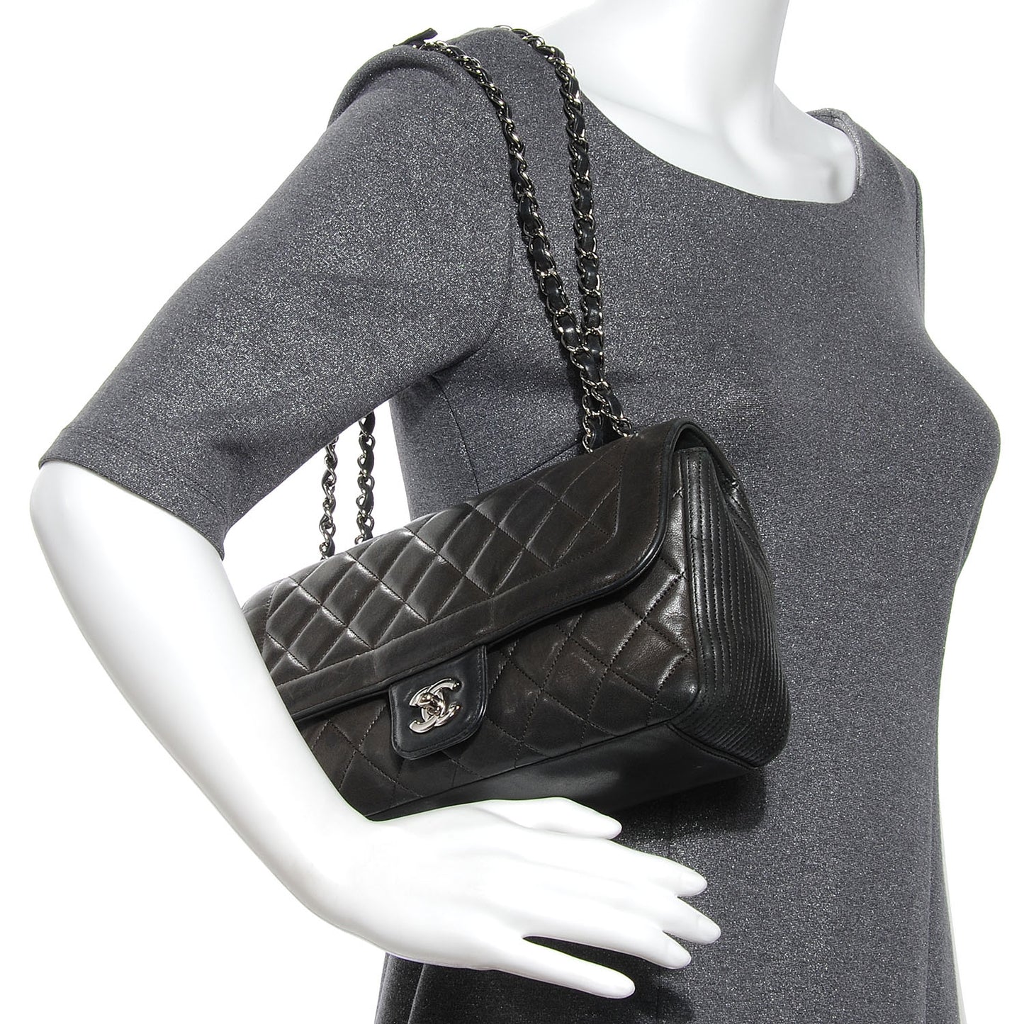 Lambskin Medium Coco Rider Flap Black