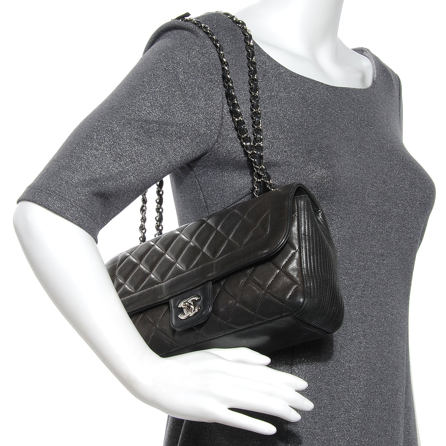 Chanel Lambskin Medium Coco Rider Flap Black 2 of 12