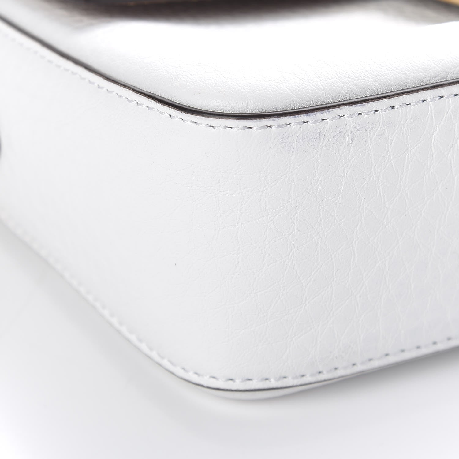 Fendi Cuoio Romano Mini Baguette White 8 of 9