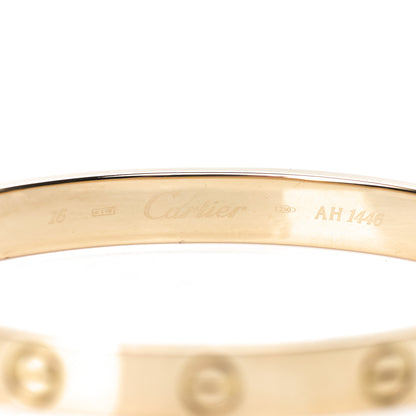 Cartier 18K Yellow Gold LOVE Bracelet 16 4 of 5