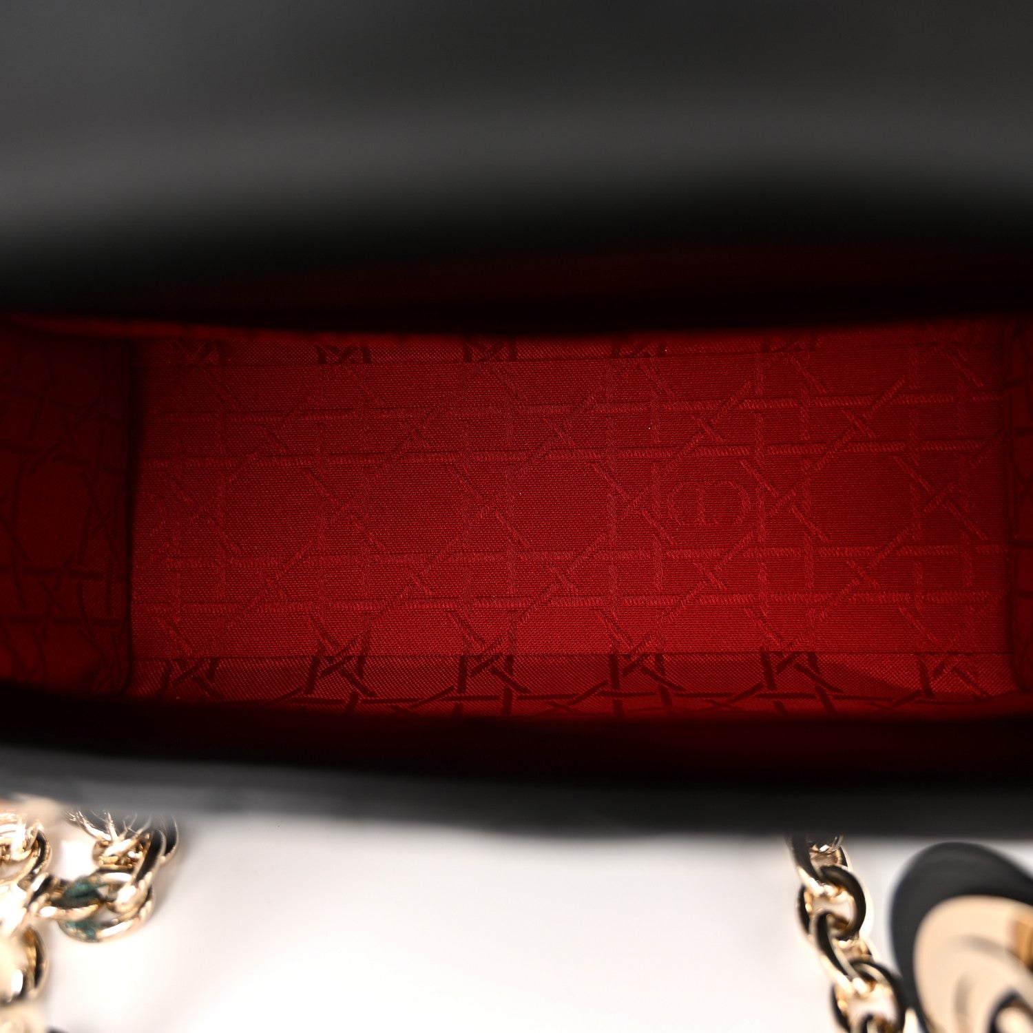 Christian Dior Lambskin Cannage Lady Dior Double Chain Bag Black 5 of 11