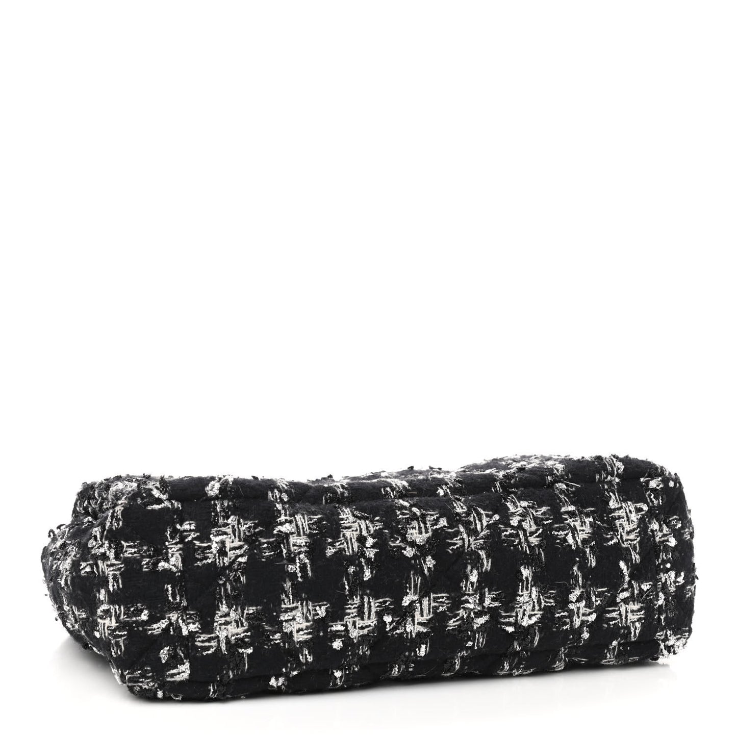 Tweed Quilted Large Chanel 19 Flap Black Silver Ecru