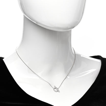 Hermes 18K White Gold Diamond Finesse Pendant Necklace 2 of 5
