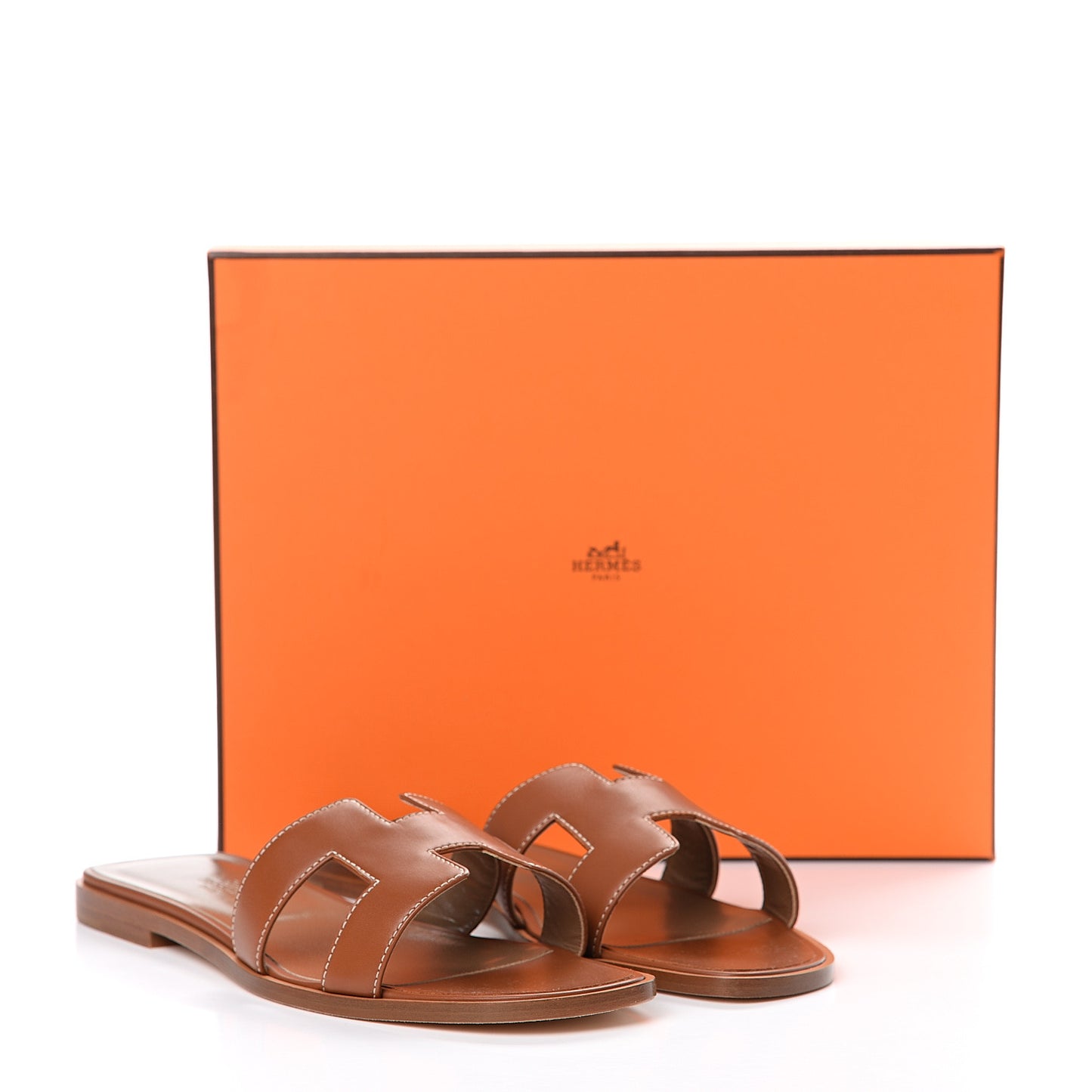 Box Calfskin Oran Sandals 40 Gold