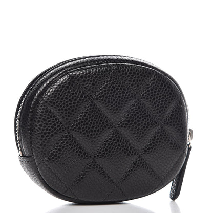 Chanel Caviar Quilted Zip Around Classic Coin Purse Black 3 of 8