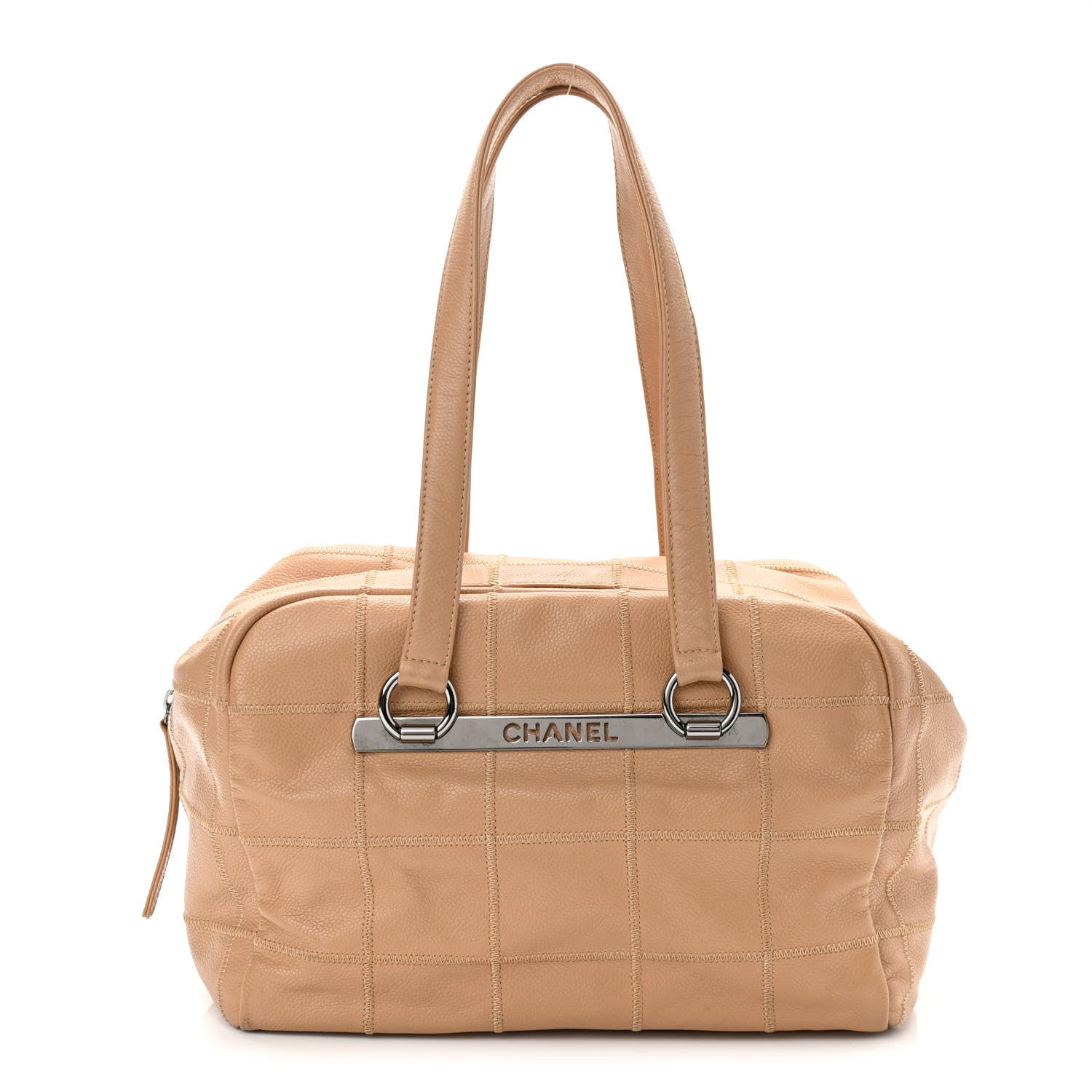 Chanel Caviar Square Stitched Tote Beige 1 of 13