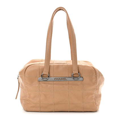 Chanel Caviar Square Stitched Tote Beige 1 of 13