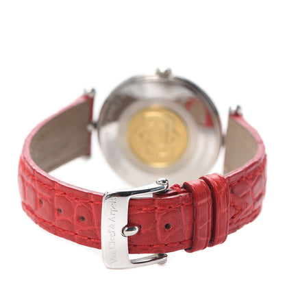 Van Cleef & Arpels Stainless Steel 18K Yellow Gold Alligator 29mm La Collection Quartz Watch 3 of 5