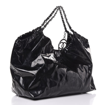 Chanel Vinyl XL Coco Cabas Black 3 of 8