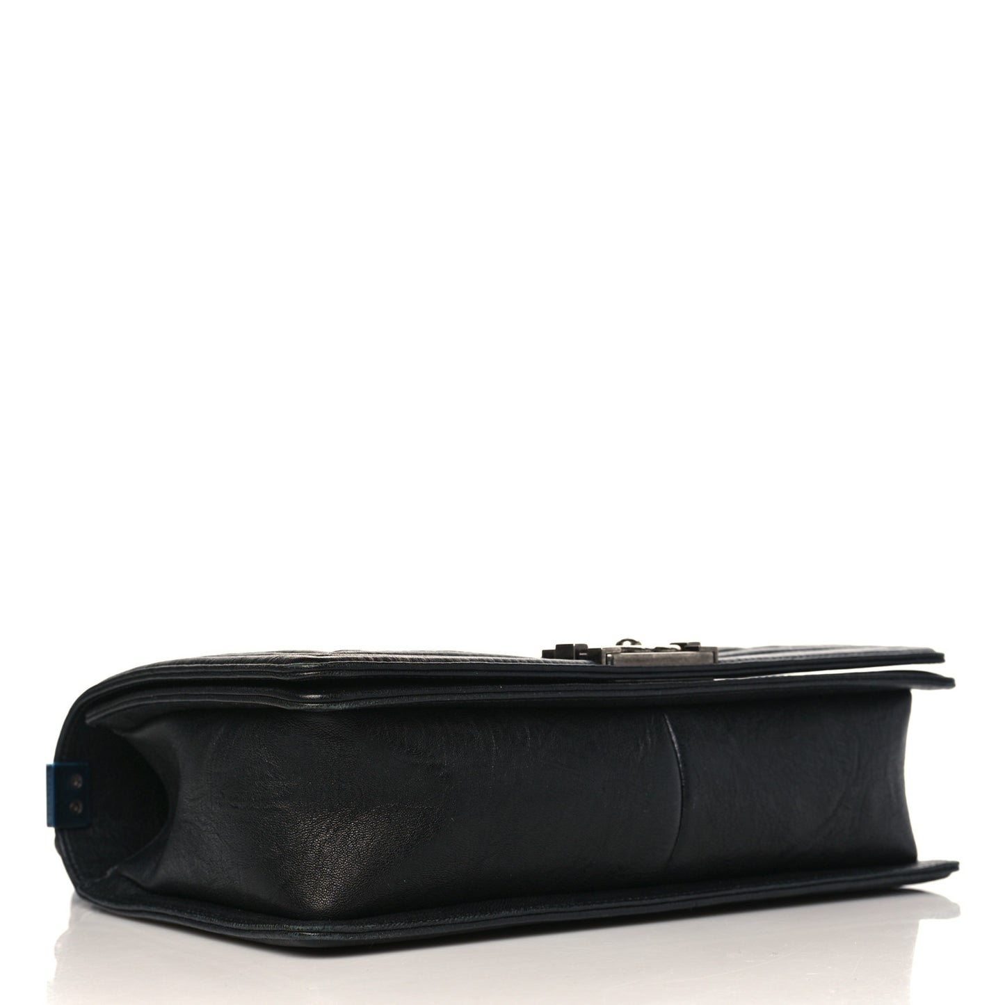 Crumpled Lambskin New Medium Studded Boy Flap Black