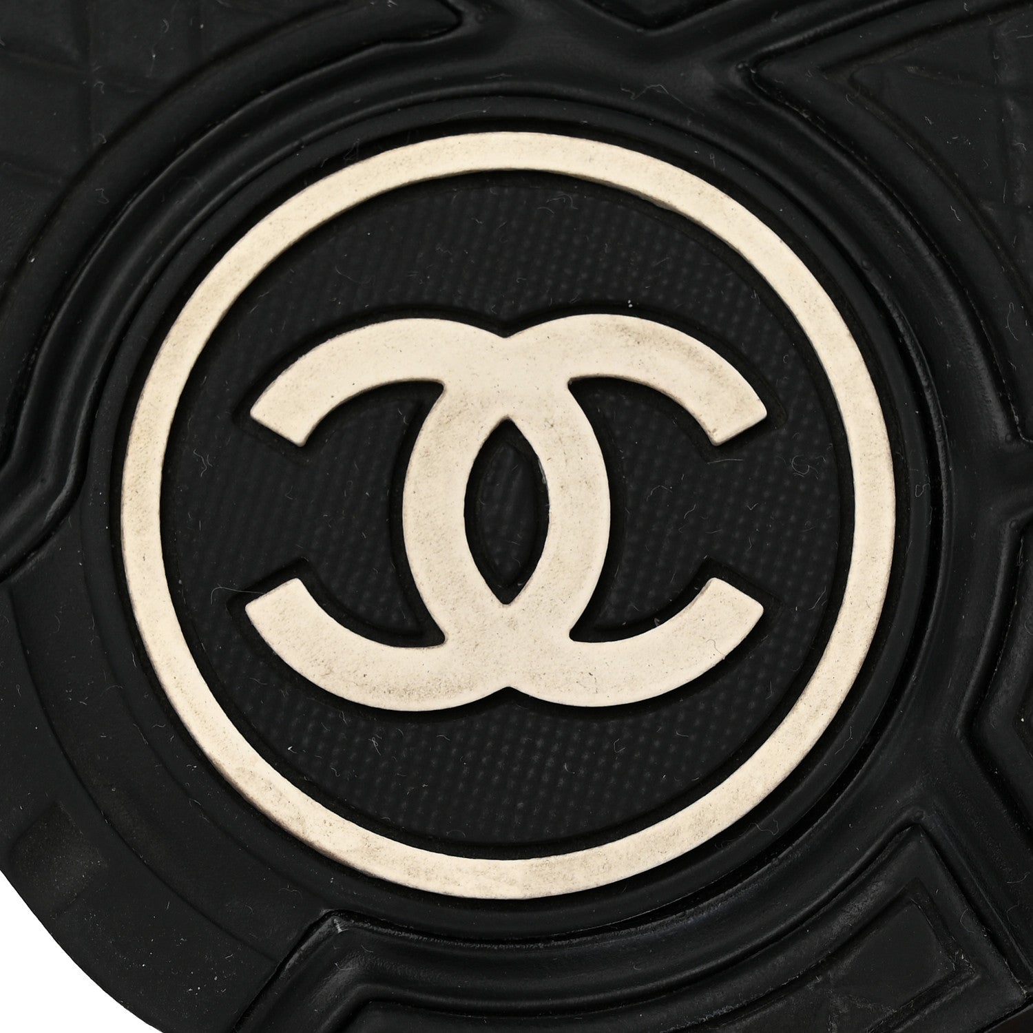Chanel Fabric Calfskin Suede CC Sneakers 38 Black 8 of 8