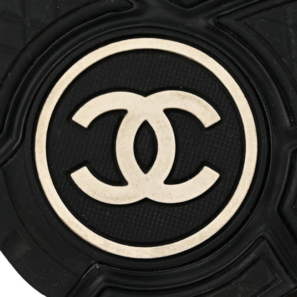 Chanel Fabric Calfskin Suede CC Sneakers 38 Black 8 of 8