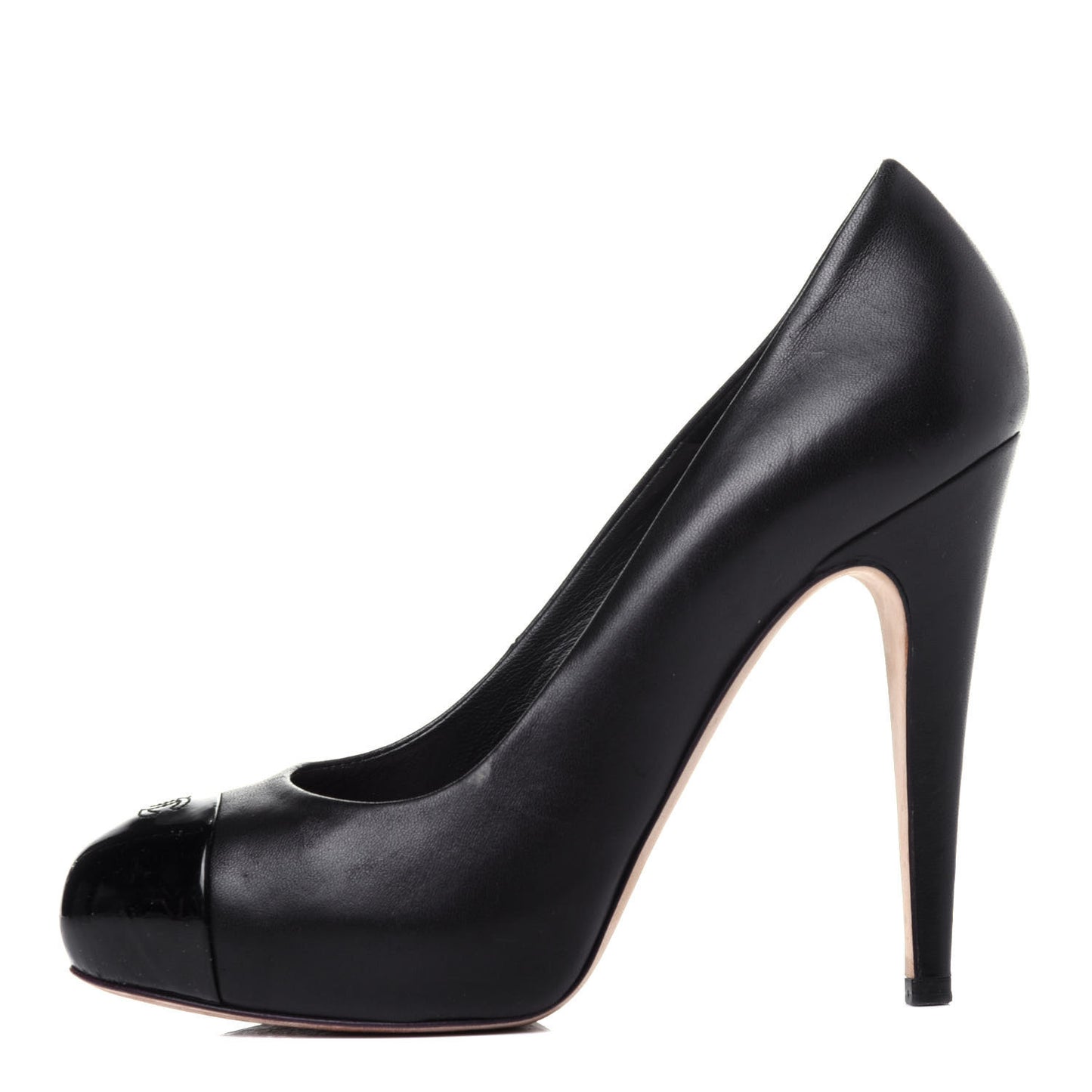Lambskin Cap Toe CC Pumps 37.5 Black
