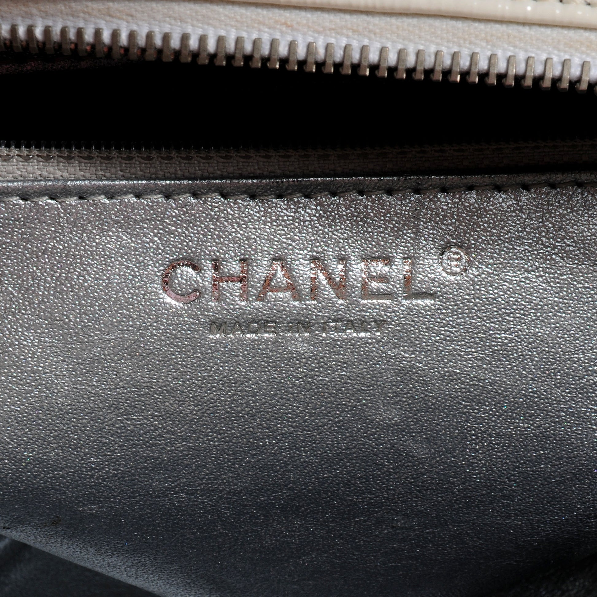Chanel Patent Luxe Ligne Medium Bowler White 7 of 8