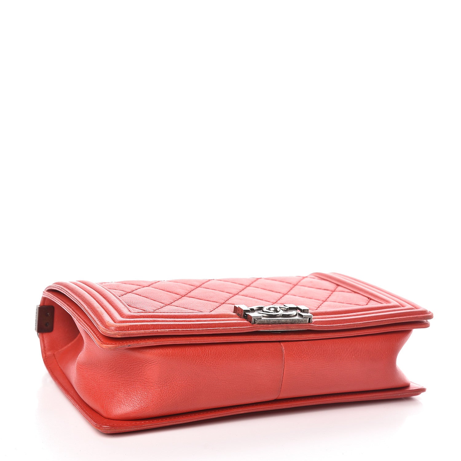 Chanel Calfskin Double Stitch New Medium Boy Flap Red 4 of 13