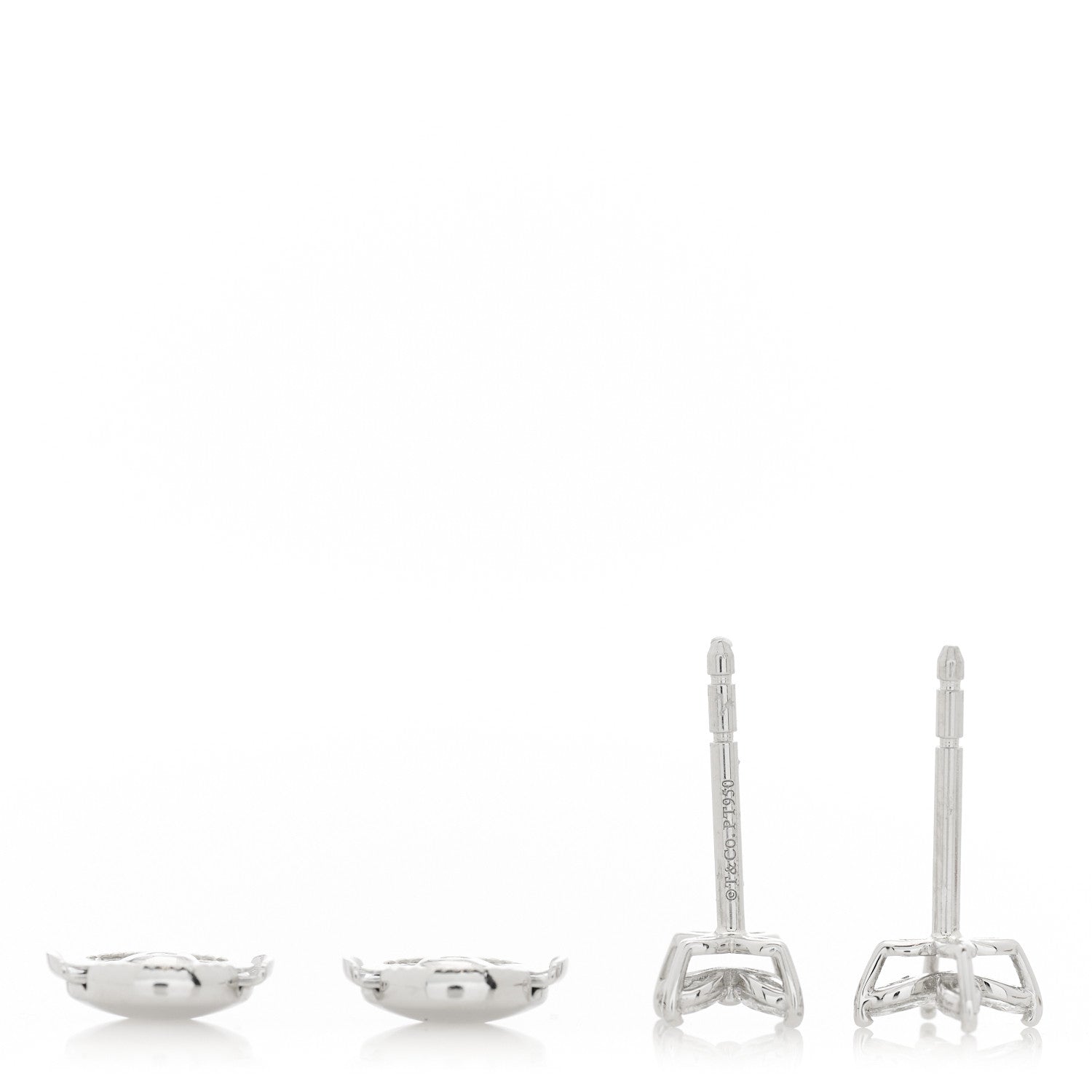 Tiffany Platinum Diamond .19ct Mini Victoria Earrings 5 of 7