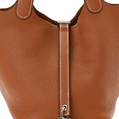 Hermes Taurillon Clemence Picotin Lock 18 PM Gold 8 of 11
