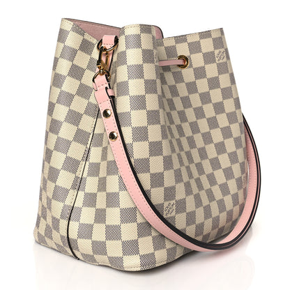 Louis Vuitton Damier Azur Neonoe MM Eau De Rose 3 of 9