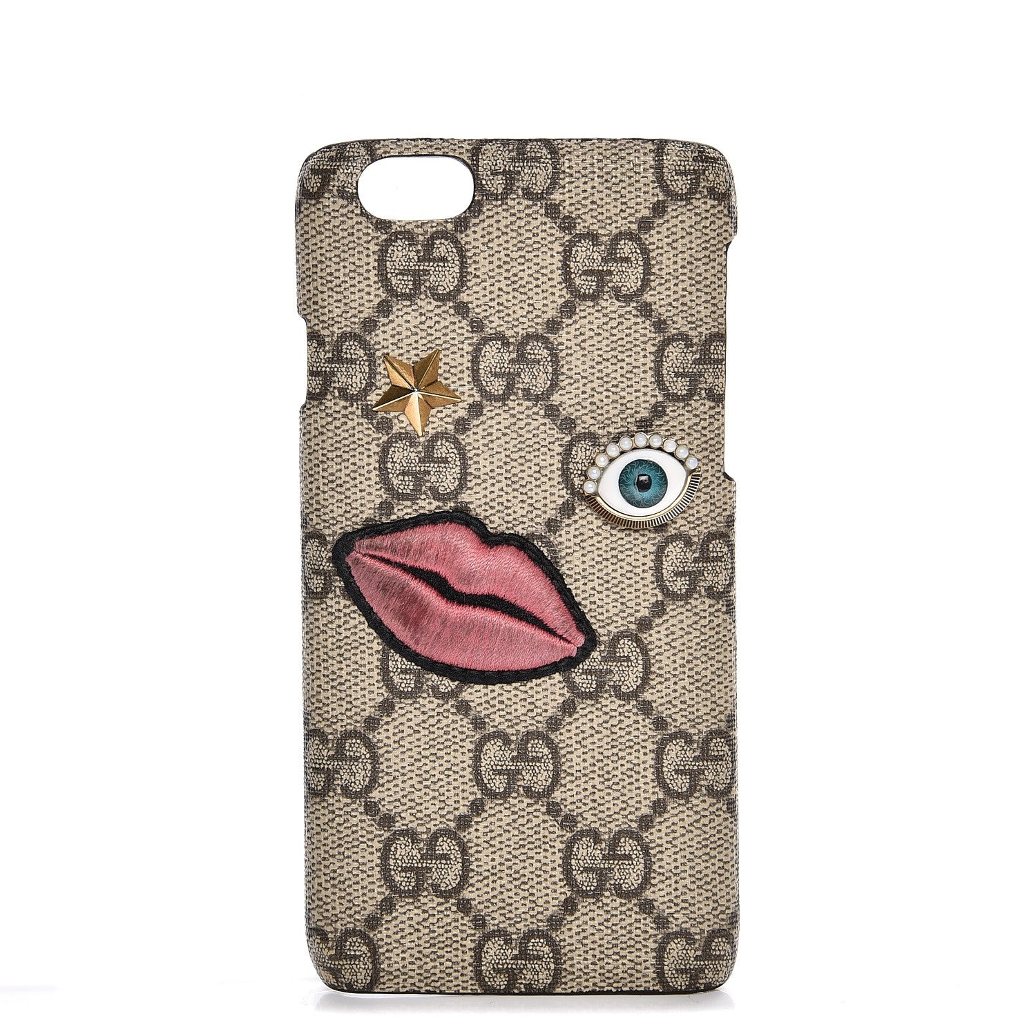 Gucci GG Supreme Monogram Embroidered Face iPhone 6 Case 1 of 8