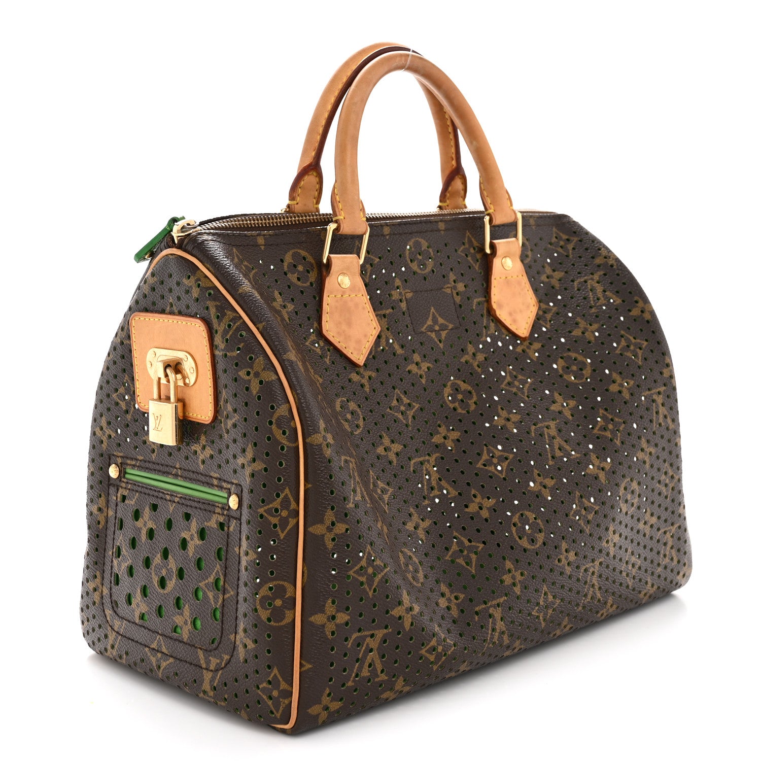 Louis Vuitton Monogram Perforated Speedy 30 Green 3 of 11