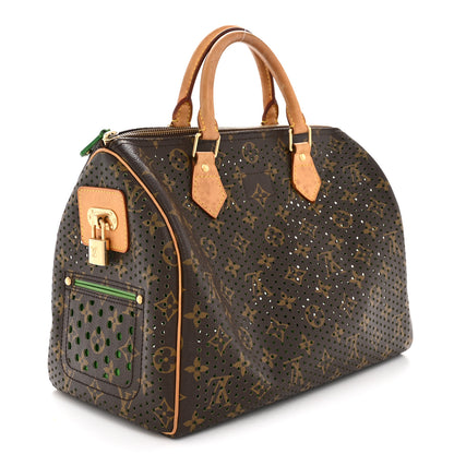 Louis Vuitton Monogram Perforated Speedy 30 Green 3 of 11