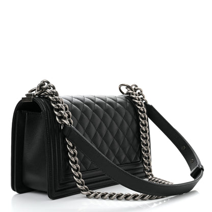 Chanel Caviar Quilted Medium Boy Flap Black 3 of 10