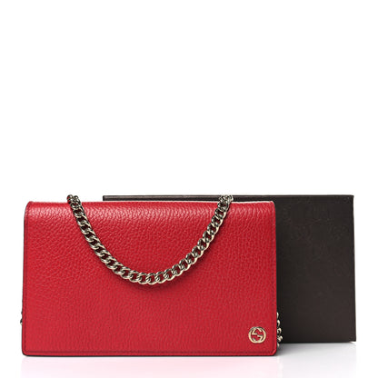 Gucci Dollar Calfskin Medium Betty Chain Wallet Tabasco 10 of 10