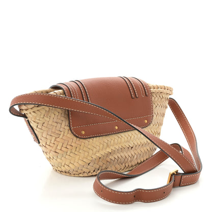 Chloe Raffia Calfskin Marcie Basket Tan 3 of 10