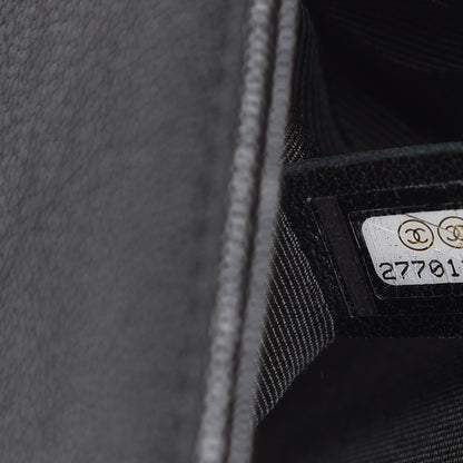 Chanel Caviar Chevron Quilted Medium Boy Flap Black 7 of 12