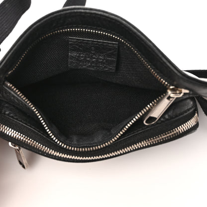 Gucci Fluffy Calfskin Morpheus Double Zip Belt Bag Black 5 of 9