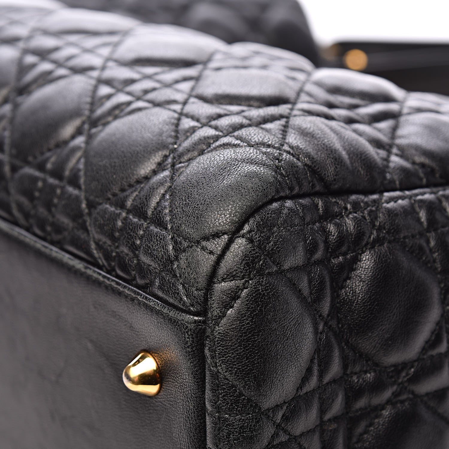 Christian Dior Lambskin Cannage Large Dior Soft Shopping Tote Black 9 of 15