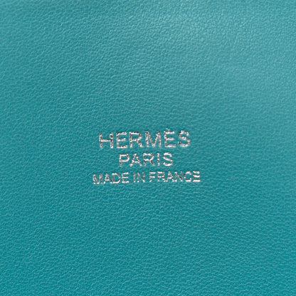 Hermes Taurillon Clemence Bolide 35 Turquoise 6 of 11