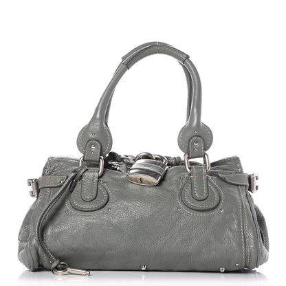 Chloe Calfskin Medium Paddington Satchel Gris Vert 1 of 14