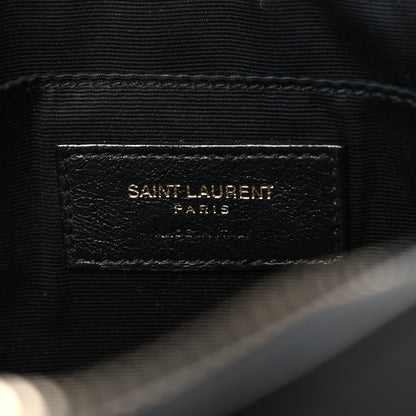 Saint Laurent Patent Mixed Matelasse Triquilt Small Monogram Satchel Black 5 of 10
