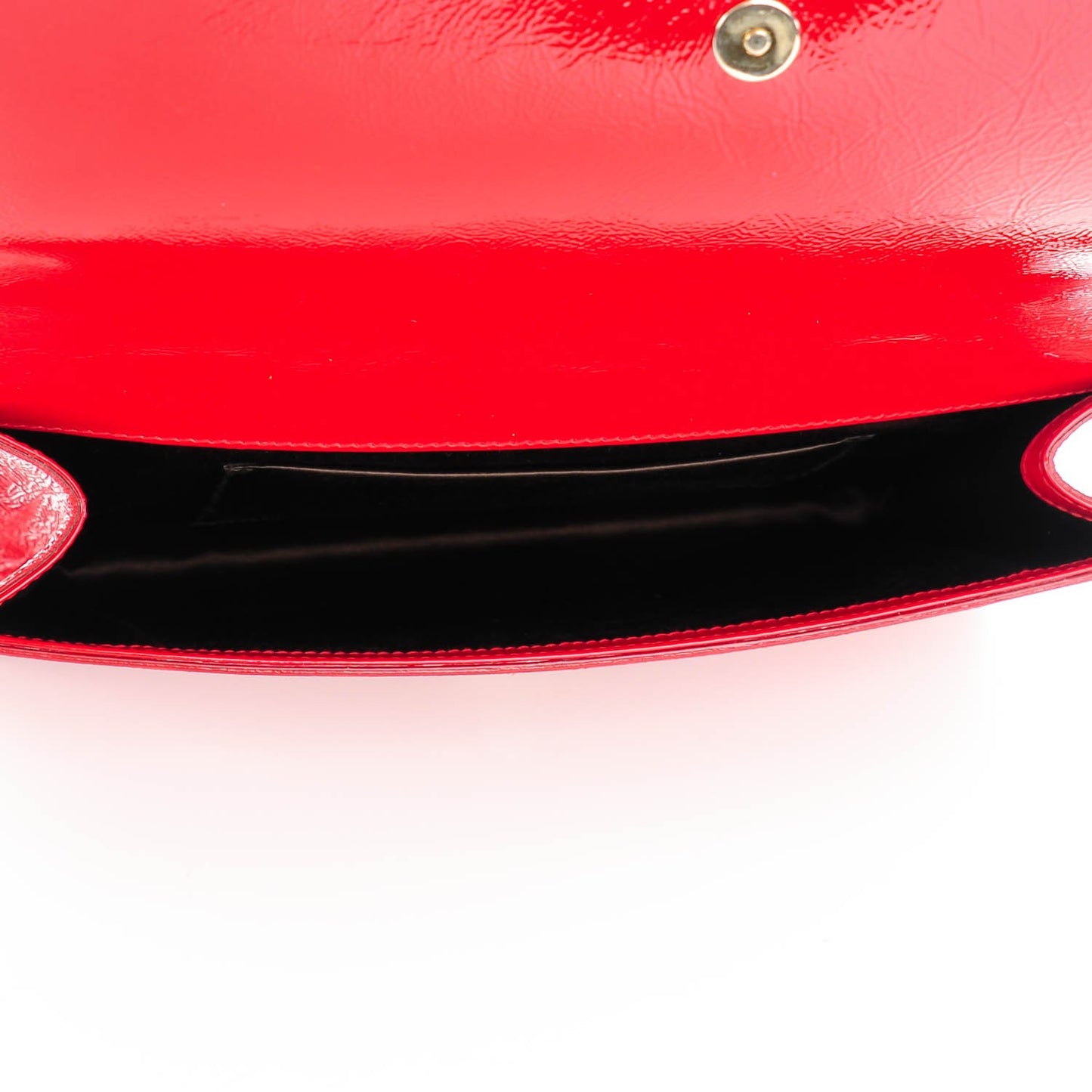 Textured Patent Monogram Large Belle De Jour Clutch Red