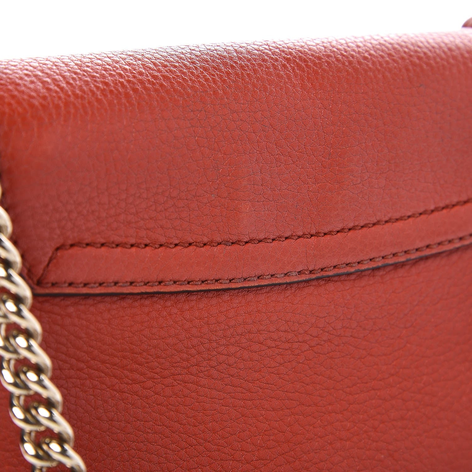 Gucci Pebbled Calfskin Small Soho Flap Crossbody Sun Orange 12 of 12