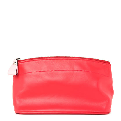 Hermes Milo Lambskin Swift Tohubohu Pouch MM Capucine Rose Sakura 1 of 8