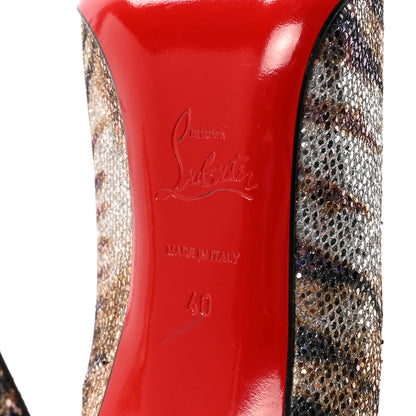 Christian Louboutin Glitter Sirene So Kate 120 Pumps 40 Gold 7 of 8