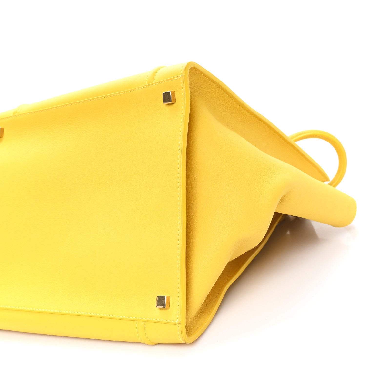 Celine Grained Calfskin Medium Phantom Luggage Sun Yellow 9 of 11