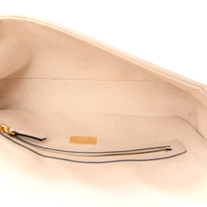 Fendi Canvas Vitello Seta FF Multicolor Embroidered Baguette Grezzo Multicolor Latte 5 of 11
