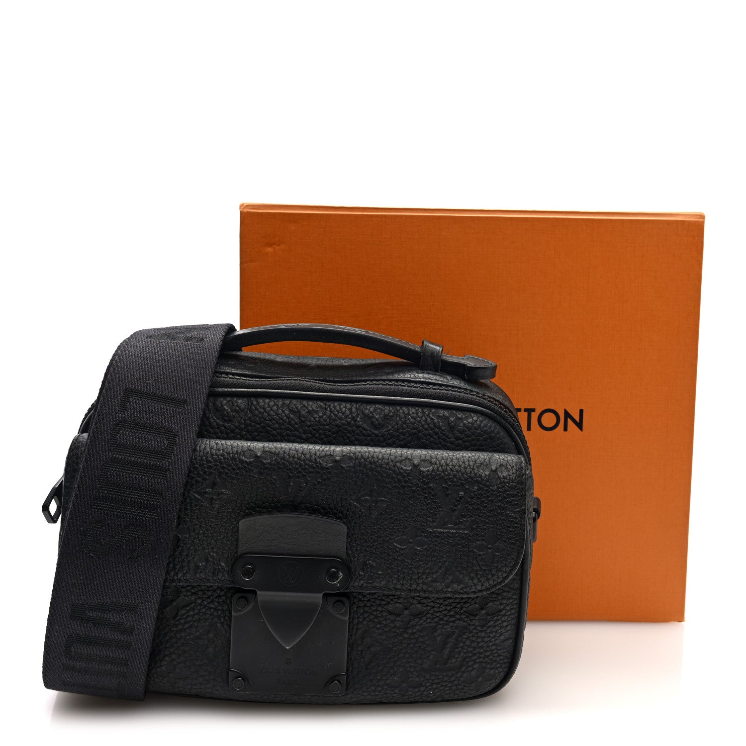 Louis Vuitton Taurillon Monogram S Lock Messenger Black 10 of 10