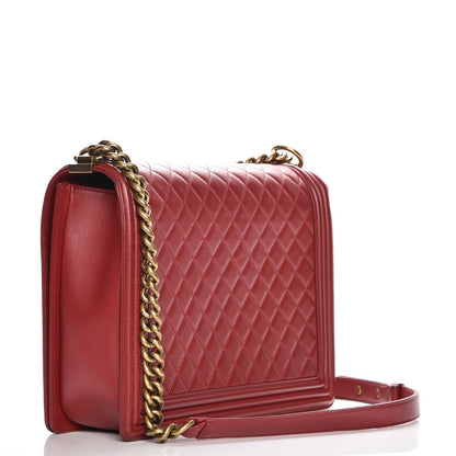 Chanel Lambskin Quilted Large Boy Flap Red 3 of 8