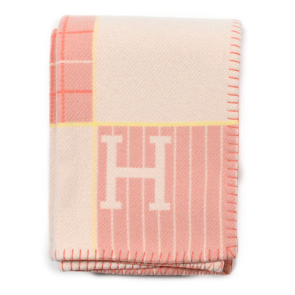 Hermes Wool Cashmere Avalon Cabriole Blanket Melon 1 of 3